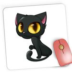 PC, gaming si accesorii - Periferice PC - Mousepad - Mousepad Gaming Cartoon Cat Cute Miau, 21x19 cm - Infinity.ro