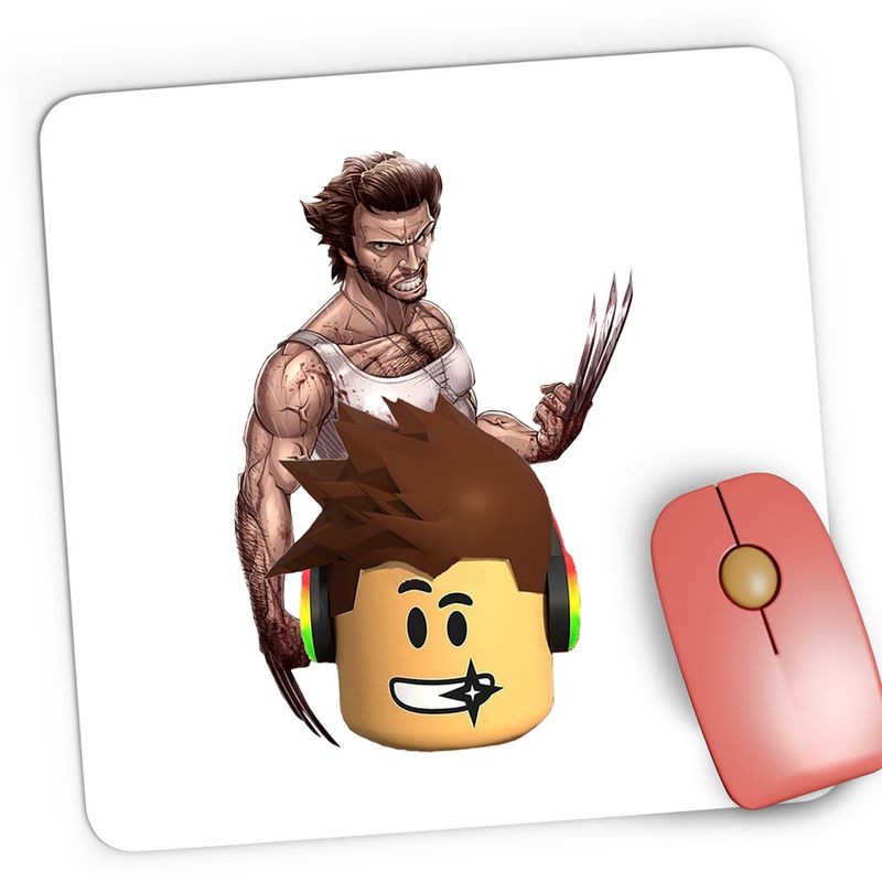 PC, gaming si accesorii - Periferice PC - Mousepad - Mousepad Gaming Wolverine Roblox Logan X Men Badass, 21x19 cm - Infinity.ro