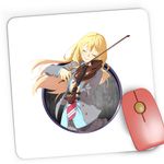 PC, gaming si accesorii - Periferice PC - Mousepad - Mousepad Gaming Your Lie in April Poveste de Dragoste Vioara, 21x19 cm - Infinity.ro