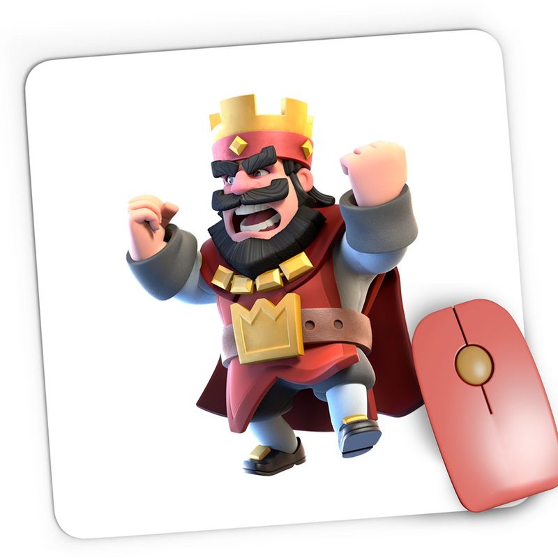 PC, gaming si accesorii - Periferice PC - Mousepad - Mousepad Gaming Red King Clash of Clans Royale, 21x19 cm - Infinity.ro