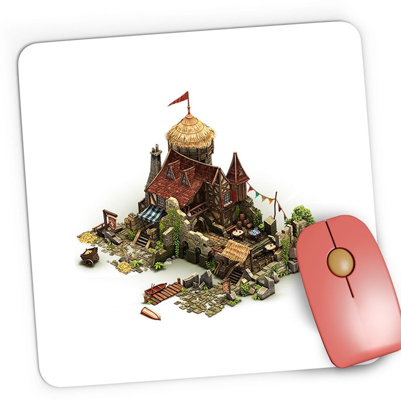 PC, gaming si accesorii - Periferice PC - Mousepad - Mousepad Gaming Age of Empires Taberna Bar Perioada Medievala Han, 21x19 cm - Infinity.ro