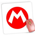 PC, gaming si accesorii - Periferice PC - Mousepad - Mousepad Gaming Super Mario Bros Logo M Red, 21x19 cm - Infinity.ro