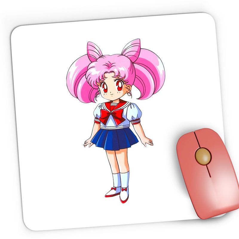 PC, gaming si accesorii - Periferice PC - Mousepad - Mousepad Gaming Sailor Moon Chibiusa Pink Bebe Girl, 21x19 cm - Infinity.ro