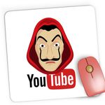 PC, gaming si accesorii - Periferice PC - Mousepad - Mousepad Gaming Casa de Papel Youtube Creator, 21x19 cm - Infinity.ro