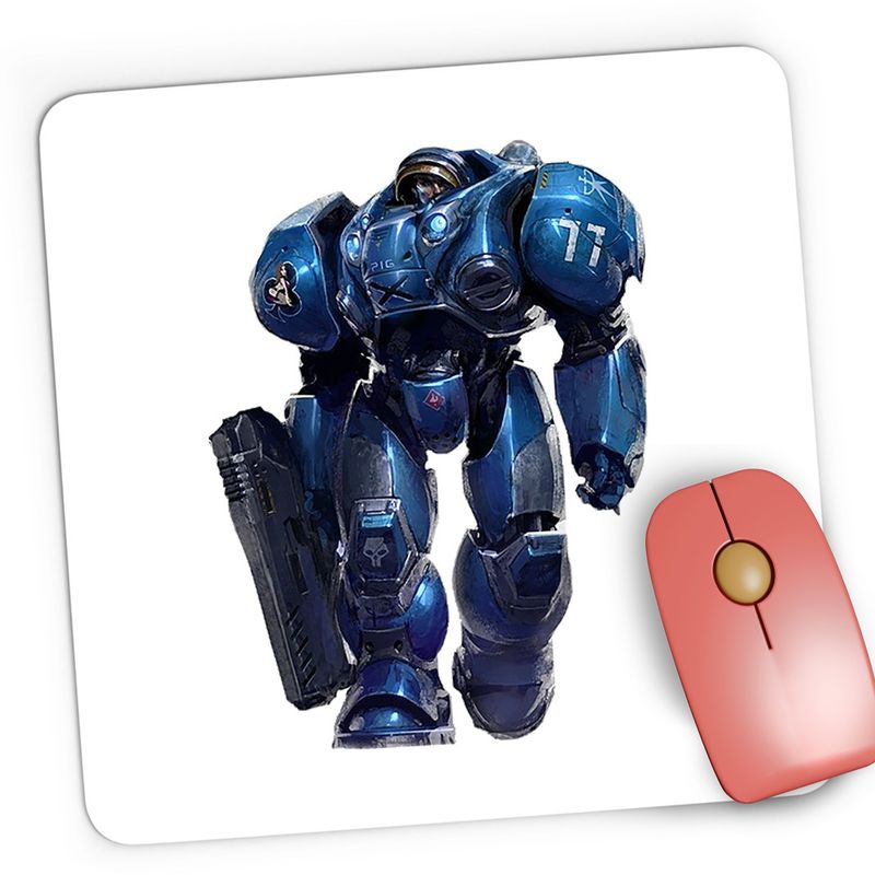 PC, gaming si accesorii - Periferice PC - Mousepad - Mousepad Gaming StarCraft 2 Terran Unit Star Craft Game, 21x19 cm - Infinity.ro