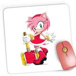 PC, gaming si accesorii - Periferice PC - Mousepad - Mousepad Gaming Sonic Amy Rose Atleta Alergatoare, 21x19 cm - Infinity.ro