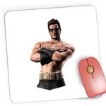 PC, gaming si accesorii - Periferice PC - Mousepad - Mousepad Gaming Mortal Kombat Johny Cage Sonya Jones Fitness Boxing, 21x19 cm - Infinity.ro