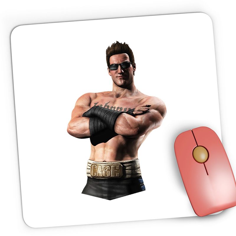 PC, gaming si accesorii - Periferice PC - Mousepad - Mousepad Gaming Mortal Kombat Johny Cage Sonya Jones Fitness Boxing, 21x19 cm - Infinity.ro