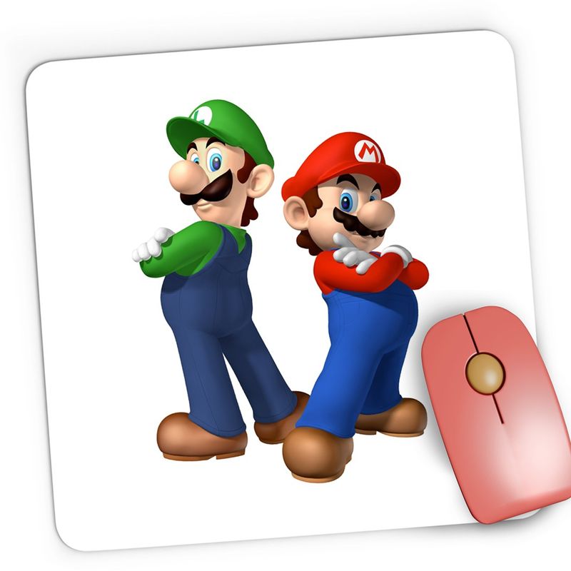 PC, gaming si accesorii - Periferice PC - Mousepad - Mousepad Gaming Super Mario Bros Fratie VIP PS4 3D, 21x19 cm - Infinity.ro
