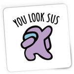 PC, gaming si accesorii - Periferice PC - Mousepad - Mousepad Gaming You Look Sus Among Us, 21x19 cm - Infinity.ro
