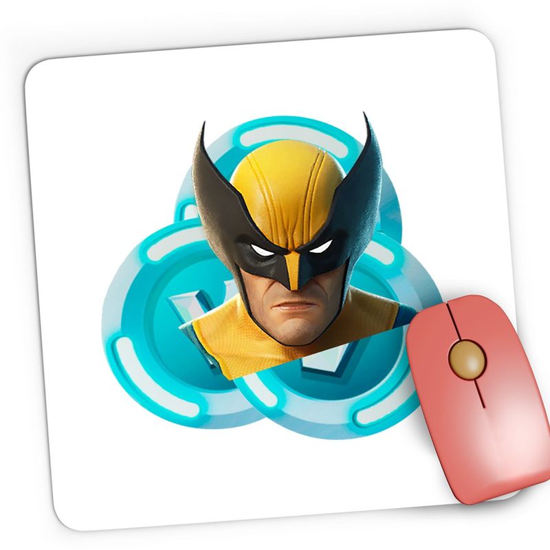PC, gaming si accesorii - Periferice PC - Mousepad - Mousepad Gaming Wolverine Legendary Skin Fortnite VBucks, 21x19 cm - Infinity.ro