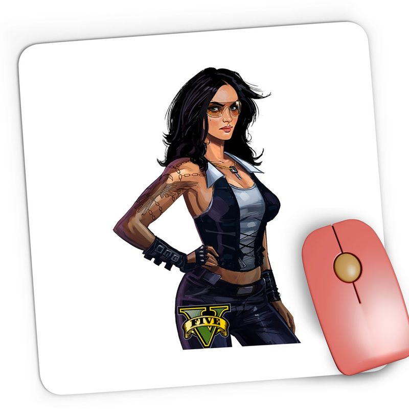 PC, gaming si accesorii - Periferice PC - Mousepad - Mousepad Gaming Gangster Women GTA, 21x19 cm - Infinity.ro