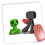 PC, gaming si accesorii - Periferice PC - Mousepad - Mousepad Gaming Baby Creeper Enderman Minecraft, 21x19 cm - Infinity.ro