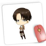 PC, gaming si accesorii - Periferice PC - Mousepad - Mousepad Gaming Attack on Titan  Captain Levi Ackerman AOT Anime, 21x19 cm - Infinity.ro