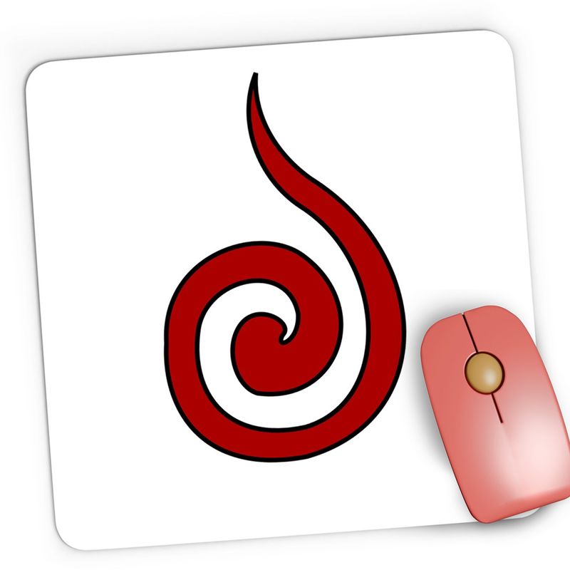 PC, gaming si accesorii - Periferice PC - Mousepad - Mousepad Gaming Naruto Uchiha Symbol Anime Logo, 21x19 cm - Infinity.ro