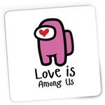 PC, gaming si accesorii - Periferice PC - Mousepad - Mousepad Gaming Love is Among Us, 21x19 cm - Infinity.ro
