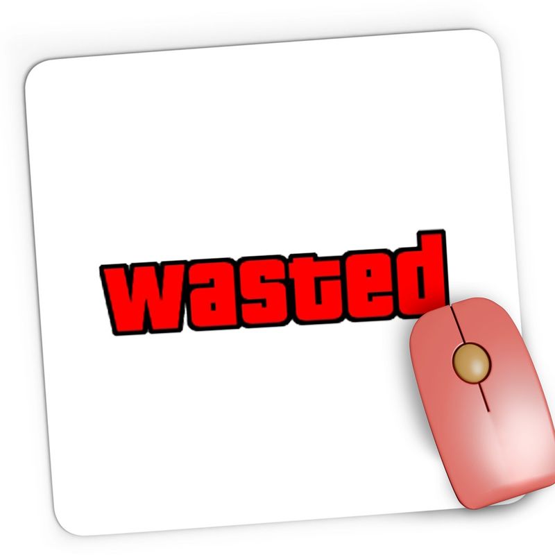 PC, gaming si accesorii - Periferice PC - Mousepad - Mousepad Gaming Wasted GTA V, 21x19 cm - Infinity.ro