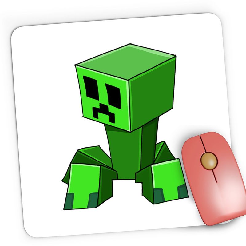 PC, gaming si accesorii - Periferice PC - Mousepad - Mousepad Gaming Green Creeper Minecraft, 21x19 cm - Infinity.ro