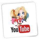 PC, gaming si accesorii - Periferice PC - Mousepad - Mousepad Gaming Joker Harley Quinn Youtube Youtuber, 21x19 cm - Infinity.ro