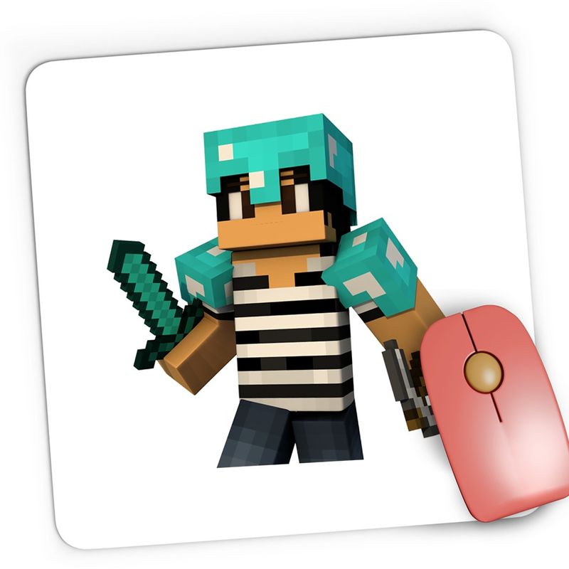 PC, gaming si accesorii - Periferice PC - Mousepad - Mousepad Gaming Minecraft Green Skin, 21x19 cm - Infinity.ro