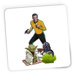 PC, gaming si accesorii - Periferice PC - Mousepad - Mousepad Gaming Star Trek Star Wars Yoda Genius Master Darth Vader Spit Coffee, 21x19 см - Infinity.ro