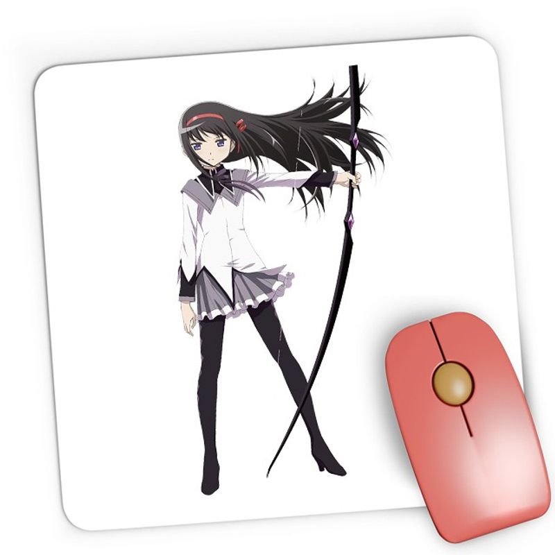 PC, gaming si accesorii - Periferice PC - Mousepad - Mousepad Gaming Madoka Magica Akemi Homura Bow Action Shoujo Bishoujo, 21x19 см - Infinity.ro