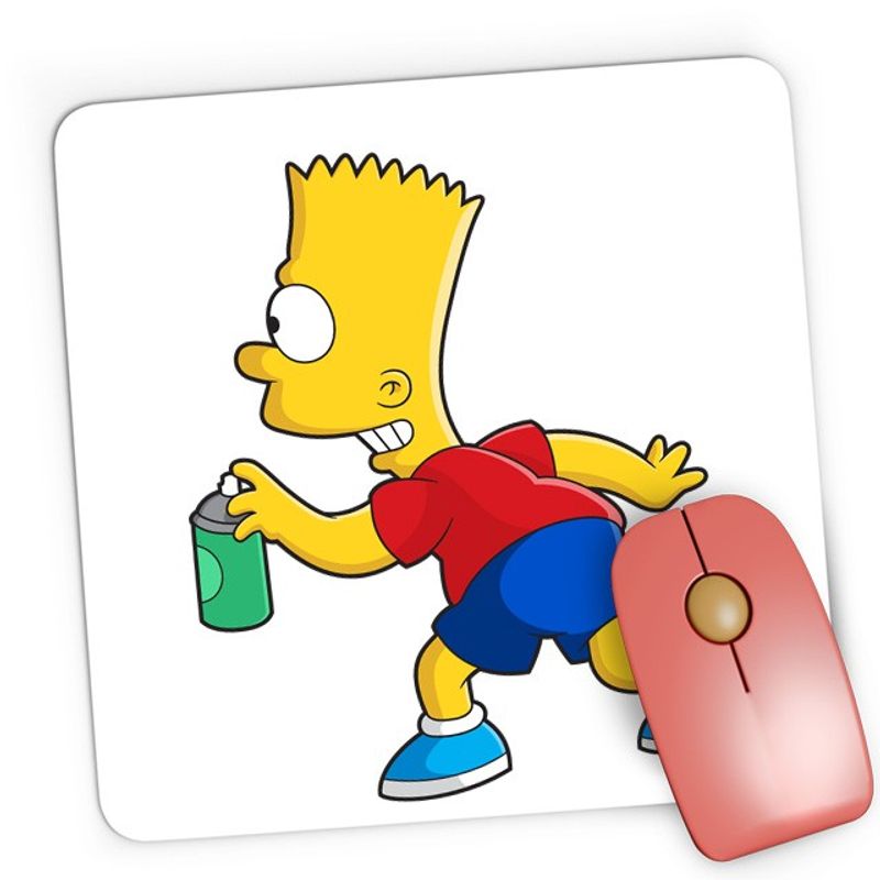 PC, gaming si accesorii - Periferice PC - Mousepad - Mousepad Gaming The Simpsons Spray Son Office Sitcom Heroes Bart, 21x19 см - Infinity.ro