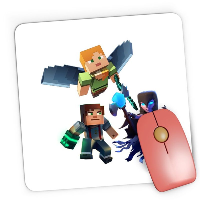 PC, gaming si accesorii - Periferice PC - Mousepad - Mousepad Gaming Minecraft Elytra End Clash of Clans Mage Survival, 21x19 см - Infinity.ro