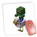 PC, gaming si accesorii - Periferice PC - Mousepad - Mousepad Gaming Minecraft Mini Zombie Ride Chicken, 21x19 см - Infinity.ro