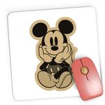 PC, gaming si accesorii - Periferice PC - Mousepad - Mousepad Gaming Mickey Mouse Disney Retro Sitting Playful Funny, 21x19 см - Infinity.ro