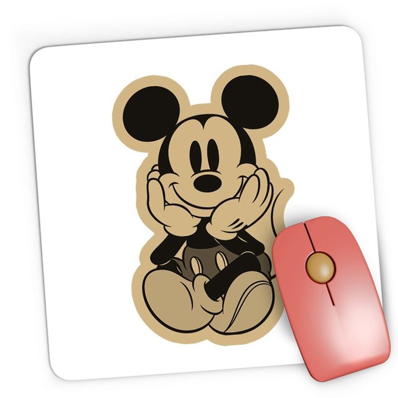 PC, gaming si accesorii - Periferice PC - Mousepad - Mousepad Gaming Mickey Mouse Disney Retro Sitting Playful Funny, 21x19 см - Infinity.ro