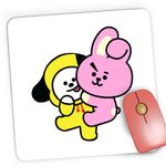 PC, gaming si accesorii - Periferice PC - Mousepad - Mousepad Gaming BT21 Chimmy Cooky BTS Kpop Baby, 21x19 cm - Infinity.ro