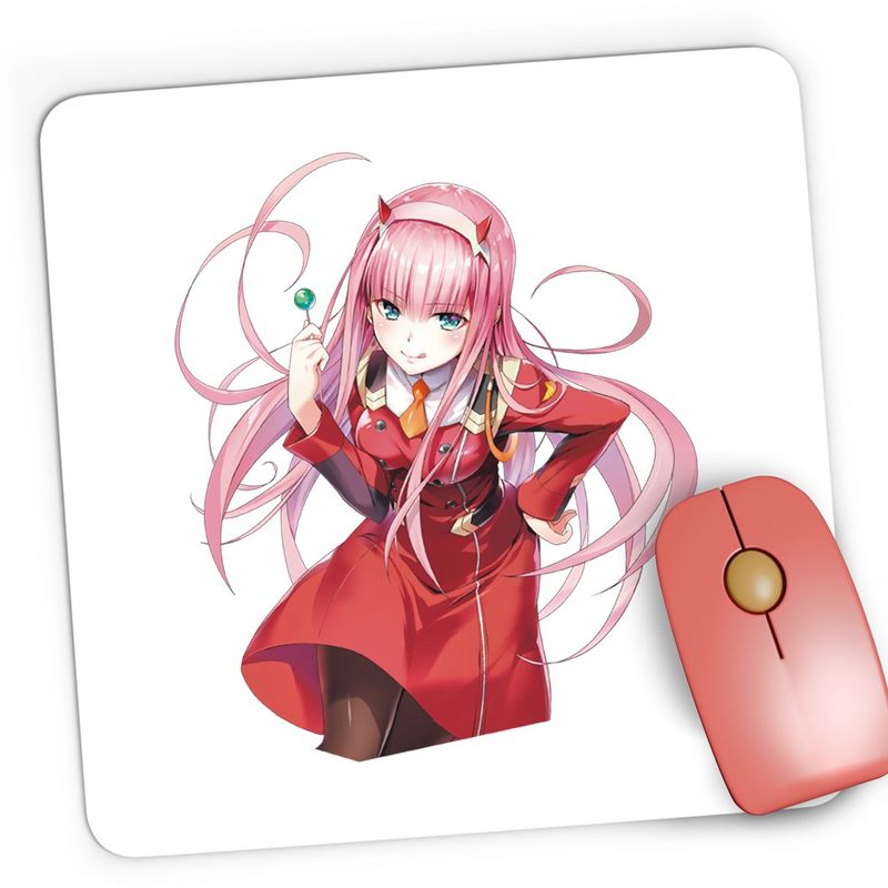 PC, gaming si accesorii - Periferice PC - Mousepad - Mousepad Gaming Darling in the FranXX Zero Two DarlinFra, 21x19 cm - Infinity.ro