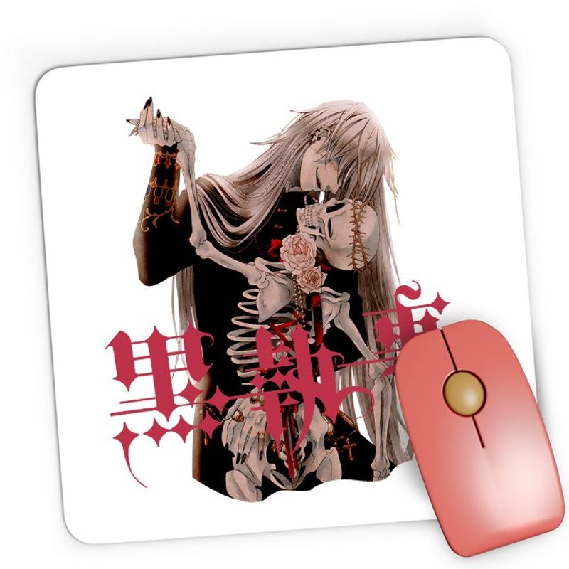 PC, gaming si accesorii - Periferice PC - Mousepad - Mousepad Gaming Black Butler Undertaker Shinigami Kill Manga, 21x19 см - Infinity.ro