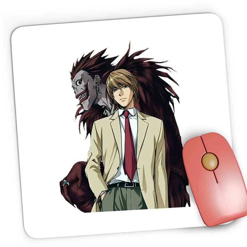 PC, gaming si accesorii - Periferice PC - Mousepad - Mousepad Gaming Death Note Light Yagami Takeshi Obata Anime, 21x19 cm - Infinity.ro