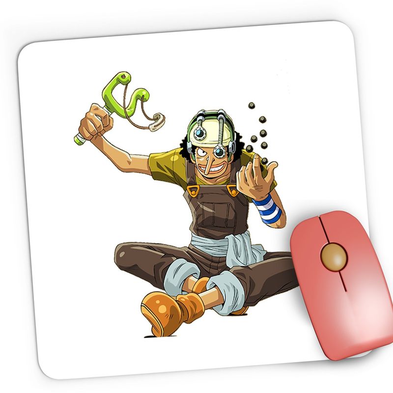 PC, gaming si accesorii - Periferice PC - Mousepad - Mousepad Gaming One Piece Usopp Art Prastie Anime, 21x19 cm - Infinity.ro