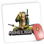 PC, gaming si accesorii - Periferice PC - Mousepad - Mousepad Gaming Zoro One Piece Roronoa Minecraft Anime, 21x19 cm - Infinity.ro