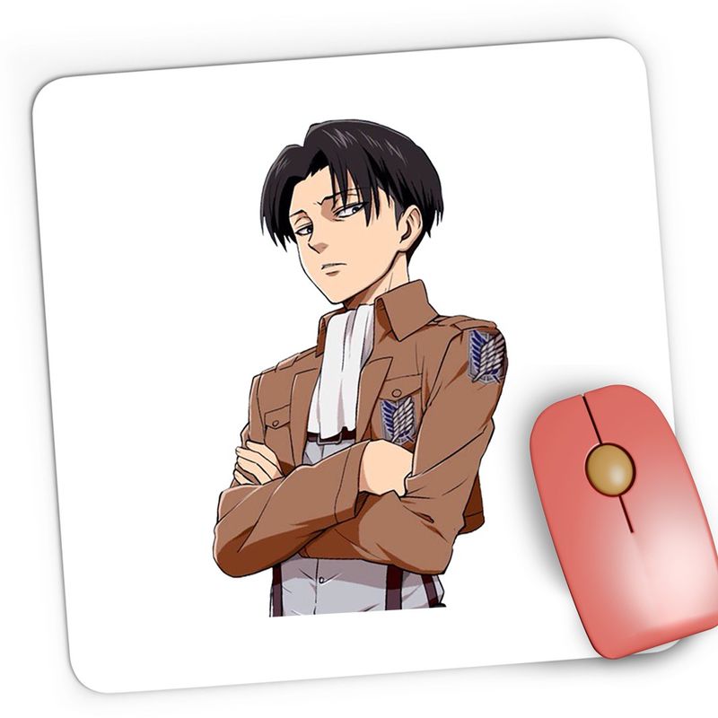 PC, gaming si accesorii - Periferice PC - Mousepad - Mousepad Gaming Attack on Titan Captain Levi Anime AOT Manga, 21x19 cm - Infinity.ro
