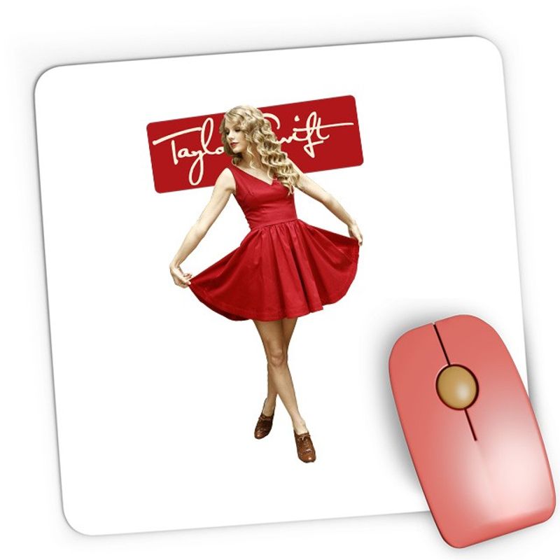 PC, gaming si accesorii - Periferice PC - Mousepad - Mousepad Gaming Taylor Swift Red Dress Actress American, 21x19 см - Infinity.ro