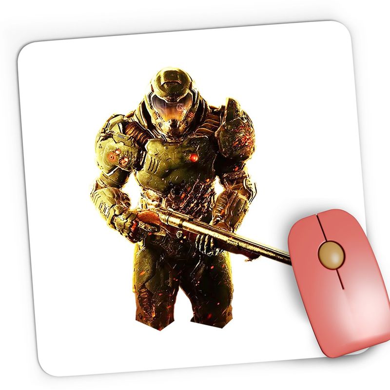 PC, gaming si accesorii - Periferice PC - Mousepad - Mousepad Gaming Quake Garry Nintendo Switch Gun Fight Gamer, 21x19 cm - Infinity.ro