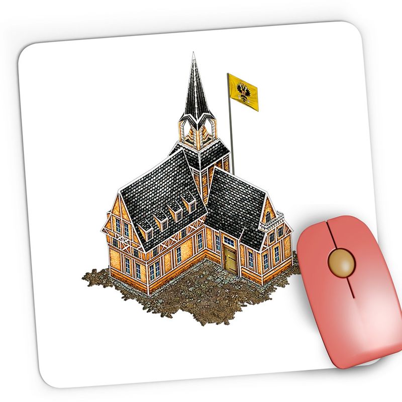PC, gaming si accesorii - Periferice PC - Mousepad - Mousepad Gaming Age of Empires Joc Strategie Cladire PS4, 21x19 cm - Infinity.ro