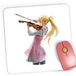 PC, gaming si accesorii - Periferice PC - Mousepad - Mousepad Gaming Vioara Your Lie in April Violonista Violin Kaori, 21x19 cm - Infinity.ro