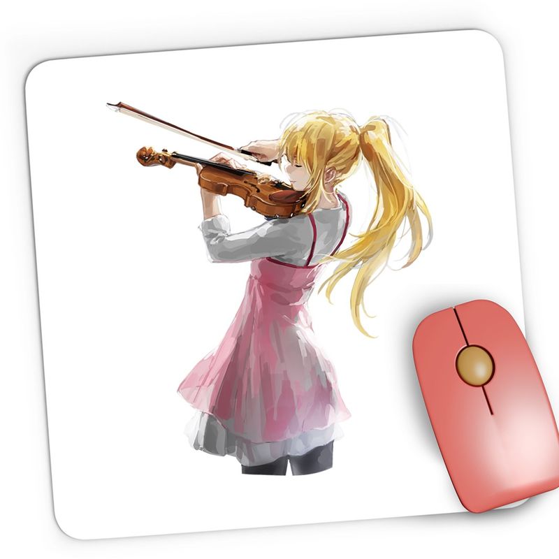 PC, gaming si accesorii - Periferice PC - Mousepad - Mousepad Gaming Vioara Your Lie in April Violonista Violin Kaori, 21x19 cm - Infinity.ro
