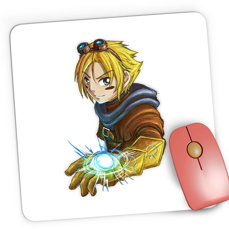 PC, gaming si accesorii - Periferice PC - Mousepad - Mousepad Gaming Fan Art League of Legends Ezreal LoL Champion, 21x19 cm - Infinity.ro