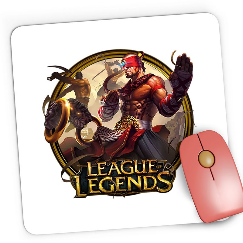 PC, gaming si accesorii - Periferice PC - Mousepad - Mousepad Gaming Lee Sin League of Legends Arte Martiale LoL, 21x19 cm - Infinity.ro