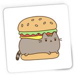 PC, gaming si accesorii - Periferice PC - Mousepad - Mousepad Gaming Pusheen Cat Burger Pisica Valentine's Day, 21x19 cm - Infinity.ro