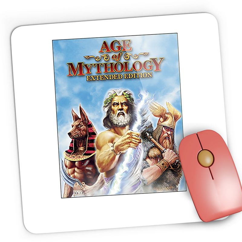 PC, gaming si accesorii - Periferice PC - Mousepad - Mousepad Gaming Age Of Empires The Titans Rise Of Nations Zeus Anubis, 21x19 cm - Infinity.ro