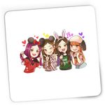 PC, gaming si accesorii - Periferice PC - Mousepad - Mousepad Gaming Cartoon Balckpink Girls All Team K Pop, 21x19 cm - Infinity.ro