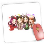 PC, gaming si accesorii - Periferice PC - Mousepad - Mousepad Gaming Cartoon Balckpink Girls All Team K Pop, 21x19 cm - Infinity.ro
