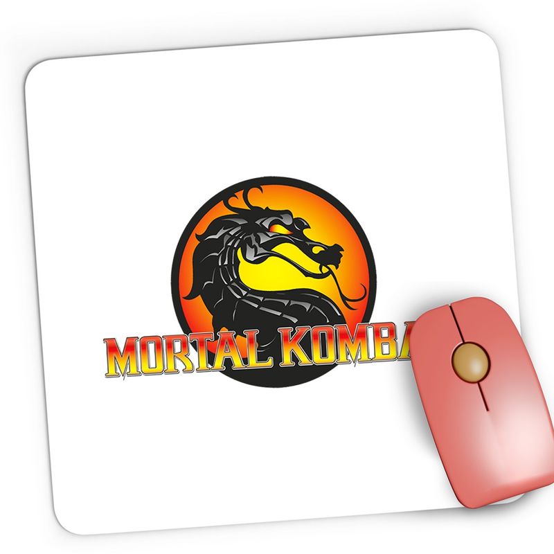 PC, gaming si accesorii - Periferice PC - Mousepad - Mousepad Gaming Mortal Kombat Logo Emblem PS4 Gaming, 21x19 cm - Infinity.ro